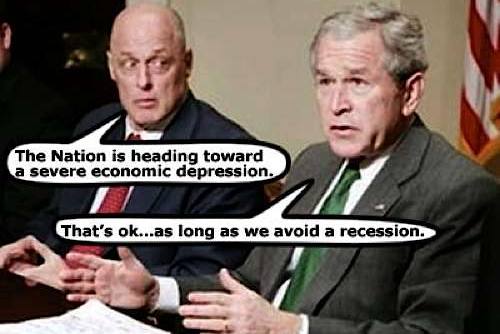 George W. Bush, Henry Paulson, recession, great depression, economic crisis