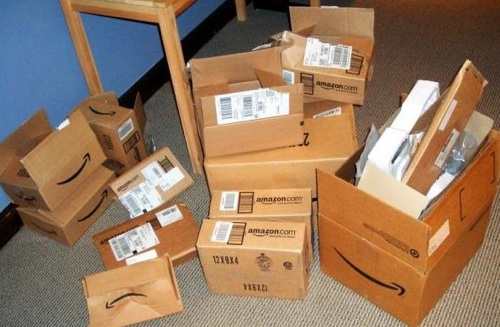 Amazon Prime Shipments, boxes