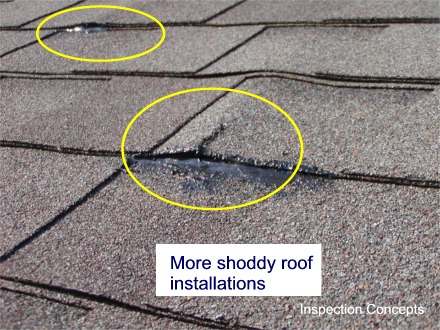 Bad roof installation