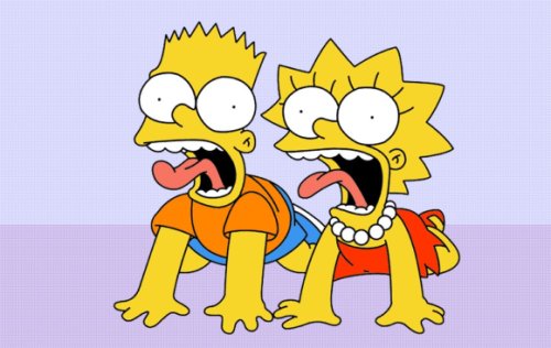 Bart and Lisa Simpson