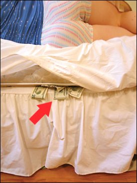 cash under the mattress, hidden cash
