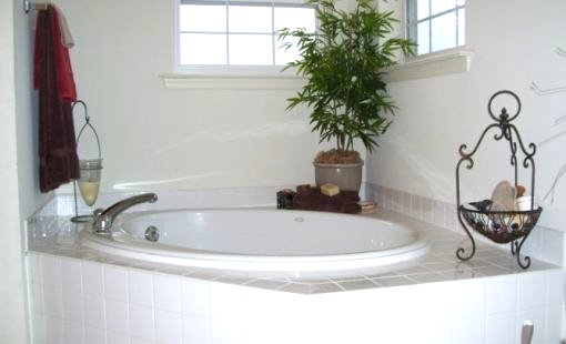 corner tub, bathroom renovation, home remodel