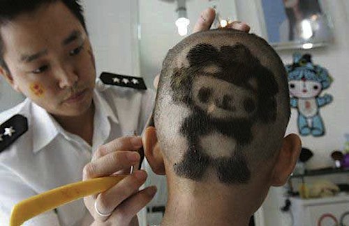 strange haircut