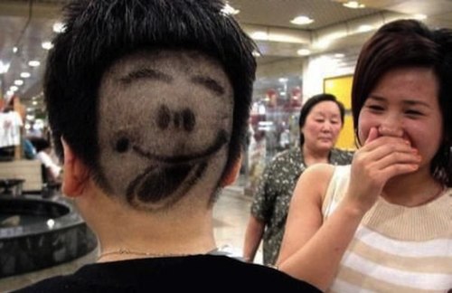 funny face haircut