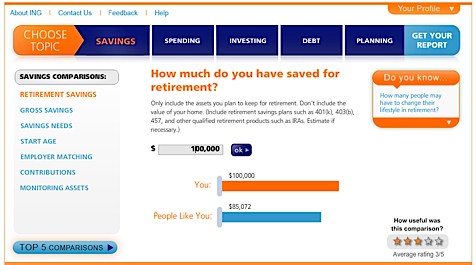 INGCompareMe, save for retirement