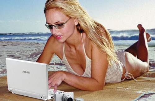 self-employment, money, laptop by beach