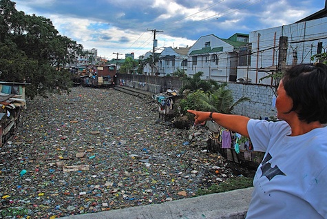 polluted river