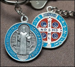 st. benedict key ring