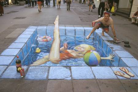 Sidewalk Art Swimming Pool