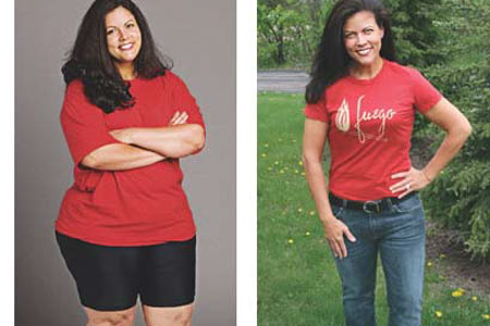 Weight loss, before and after, 